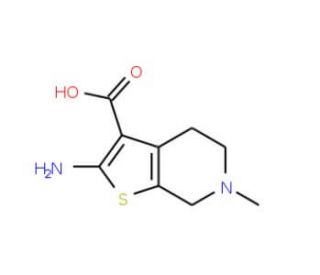 2-Amino-6-methyl-4,5,6,7-tetrahydro-thieno[2,3-c]pyridine-3-carboxylic acid - chemical structure image