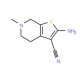 2-amino-6-methyl-4H,5H,6H,7H-thieno[2,3-c]pyridine-3-carbonitrile (CAS 37578-06-6) - chemical structure image