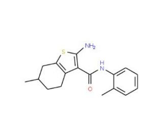 2-Amino-6-methyl-N-(2-methylphenyl)-4,5,6,7-tetrahydro-1-benzothiophene-3-carboxamide - chemical structure image