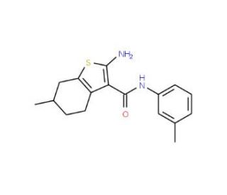 2-Amino-6-methyl-N-(3-methylphenyl)-4,5,6,7-tetrahydro-1-benzothiophene-3-carboxamide - chemical structure image