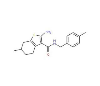 2-Amino-6-methyl-N-(4-methylbenzyl)-4,5,6,7-tetrahydro-1-benzothiophene-3-carboxamide - chemical structure image