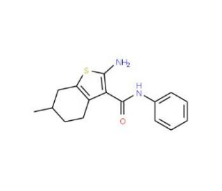 2-Amino-6-methyl-N-phenyl-4,5,6,7-tetrahydro-1-benzothiophene-3-carboxamide - chemical structure image