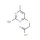 (2-Amino-6-methyl-pyrimidin-4-ylsulfanyl)-acetic acid - chemical structure image