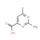 2-Amino-6-methyl-pyrimidine-4-carboxylic acid (CAS 6630-66-6) - chemical structure image