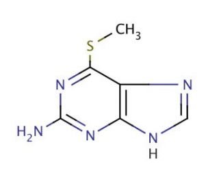 2-Amino-6-methylmercaptopurine (CAS 1198-47-6) - chemical structure image