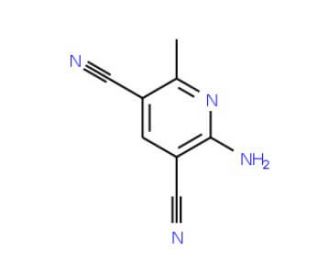 2-Amino-6-methylpyridine-3,5-dicarbonitrile (CAS 78473-11-7) - chemical structure image