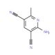 2-Amino-6-methylpyridine-3,5-dicarbonitrile (CAS 78473-11-7) - chemical structure image