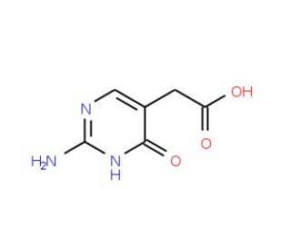 (2-Amino-6-oxo-1,6-dihydro-pyrimidin-5-yl)-acetic acid (CAS 85301-38-8) - chemical structure image