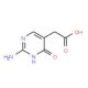 (2-Amino-6-oxo-1,6-dihydro-pyrimidin-5-yl)-acetic acid (CAS 85301-38-8) - chemical structure image