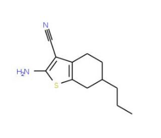 2-Amino-6-propyl-4,5,6,7-tetrahydro-1-benzothiophene-3-carbonitrile - chemical structure image