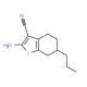 2-Amino-6-propyl-4,5,6,7-tetrahydro-1-benzothiophene-3-carbonitrile - chemical structure image