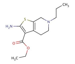 2-Amino-6-propyl-4,5,6,7-tetrahydro-thieno[2,3-c]pyridine-3-carboxylic acid ethyl ester - chemical structure image