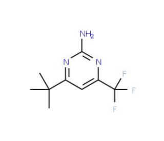 2-Amino-6-t-butyl-4-(trifluoromethyl)pyrimidine (CAS 238742-83-1) - chemical structure image