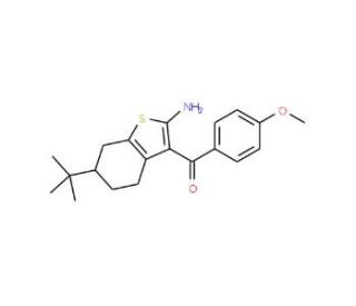 (2-amino-6-tert-butyl-4,5,6,7-tetrahydro-1-benzothien-3-yl)(4-methoxyphenyl)methanone - chemical structure image