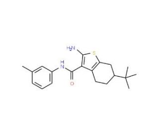 2-Amino-6-tert-butyl-N-(3-methylphenyl)-4,5,6,7-tetrahydro-1-benzothiophene-3-carboxamide - chemical structure image