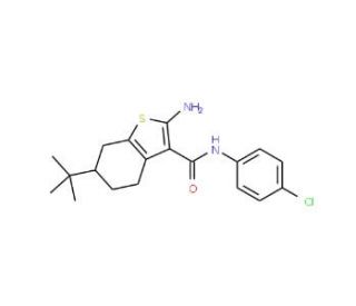2-Amino-6-tert-butyl-N-(4-chlorophenyl)-4,5,6,7-tetrahydro-1-benzothiophene-3-carboxamide - chemical structure image