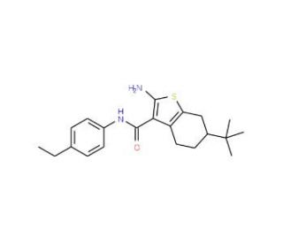 2-Amino-6-tert-butyl-N-(4-ethylphenyl)-4,5,6,7-tetrahydrobenzo[b]thiophene-3-carboxamide - chemical structure image