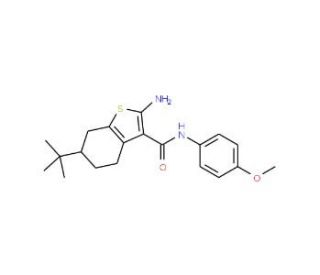 2-Amino-6-tert-butyl-N-(4-methoxyphenyl)-4,5,6,7-tetrahydrobenzo[b]thiophene-3-carboxamide - chemical structure image
