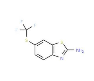 2-Amino-6-(trifluoromethylthio)benzothiazole (CAS 326-45-4) - chemical structure image