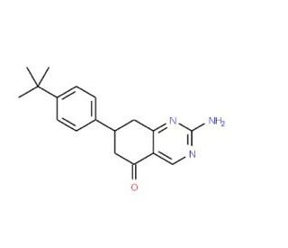2-Amino-7-(4-tert-butylphenyl)-7,8-dihydroquinazolin-5(6H)-one - chemical structure image