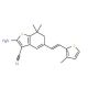 2-Amino-7,7-dimethyl-5-[2-(3-methyl-thiophen-2-yl)-vinyl]-6,7-dihydro-benzo[b]thiophene-3-carbonitrile - chemical structure i