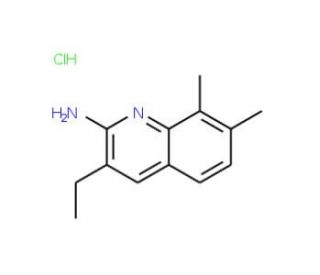 2-Amino-7,8-dimethyl-3-ethylquinoline hydrochloride (CAS 1171518-73-2) - chemical structure image