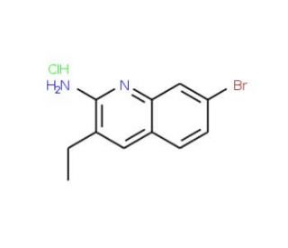 2-Amino-7-bromo-3-ethylquinoline hydrochloride (CAS 1170592-36-5) - chemical structure image