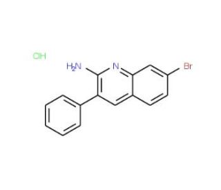 2-Amino-7-bromo-3-phenylquinoline hydrochloride (CAS 1170838-13-7) - chemical structure image