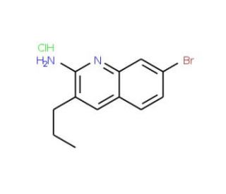 2-Amino-7-bromo-3-propylquinoline hydrochloride (CAS 1170973-82-6) - chemical structure image