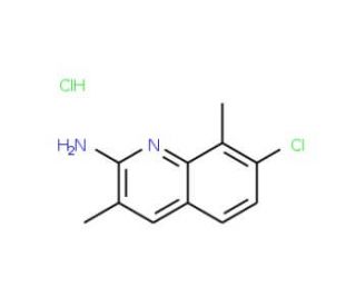 2-Amino-7-chloro-3,8-dimethylquinoline hydrochloride (CAS 1172753-25-1) - chemical structure image