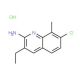 2-Amino-7-chloro-3-ethyl-8-methylquinoline hydrochloride (CAS 1170279-53-4) - chemical structure image