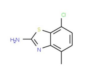 2-Amino-7-chloro-4-methylbenzothiazole (CAS 78584-09-5) - chemical structure image