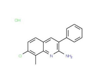 2-Amino-7-chloro-8-methyl-3-phenylquinoline hydrochloride (CAS 1172479-00-3) - chemical structure image