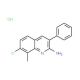 2-Amino-7-chloro-8-methyl-3-phenylquinoline hydrochloride (CAS 1172479-00-3) - chemical structure image