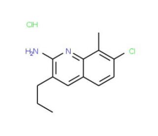 2-Amino-7-chloro-8-methyl-3-propylquinoline hydrochloride (CAS 1172247-54-9) - chemical structure image