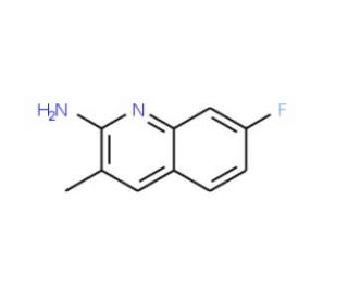 2-Amino-7-fluoro-3-methylquinoline (CAS 203506-29-0) - chemical structure image