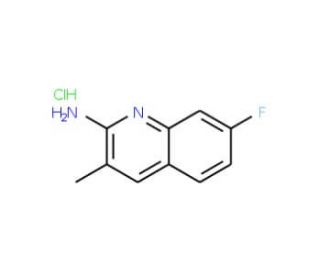 2-Amino-7-fluoro-3-methylquinoline hydrochloride (CAS 1172730-54-9) - chemical structure image