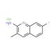 2-Amino-7-fluoro-3-methylquinoline hydrochloride (CAS 1172730-54-9) - chemical structure image