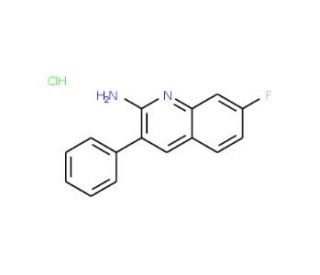 2-Amino-7-fluoro-3-phenylquinoline hydrochloride (CAS 1171733-27-9) - chemical structure image