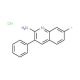 2-Amino-7-fluoro-3-phenylquinoline hydrochloride (CAS 1171733-27-9) - chemical structure image