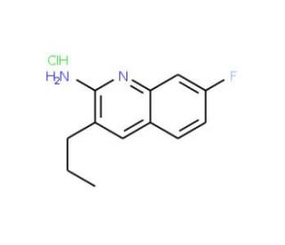 2-Amino-7-fluoro-3-propylquinoline hydrochloride (CAS 1171029-72-3) - chemical structure image