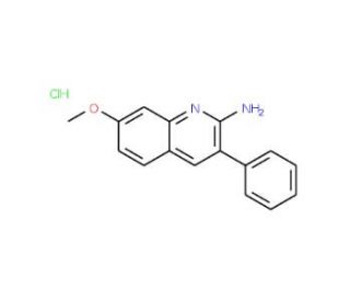 2-Amino-7-methoxy-3-phenylquinoline hydrochloride (CAS 1170220-26-4) - chemical structure image