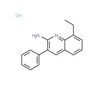 2-Amino-8-ethyl-3-phenylquinoline hydrochloride (CAS 1170972-53-8) - chemical structure image