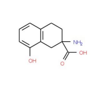 2-Amino-8-hydroxy-1,2,3,4-tetrahydro-naphthalene-2-carboxylic acid (CAS 168628-97-5) - chemical structure image