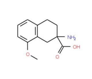 2-Amino-8-methoxy-1,2,3,4-tetrahydro-naphthalene-2-carboxylic acid (CAS 67544-71-2) - chemical structure image