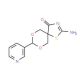 2-Amino-8-pyridin-3-yl-7,9-dioxa-1-thia-3-aza-spiro[4.5]dec-2-en-4-one (CAS 312608-26-7) - chemical structure image