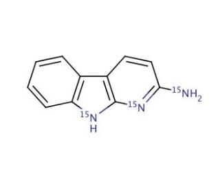 2-Amino-9H-pyrido[2,3-b]indole-15N3 (CAS 1189920-50-0) - chemical structure image