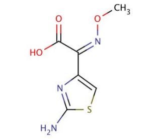 2-Amino-&alpha;-(methoxyimino)-4-thiazoleacetic acid, predominantly syn (CAS 65872-41-5) - chemical structure image