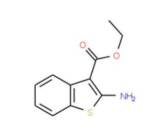 2-Amino-benzo[b]thiophene-3-carboxylic acid ethyl ester (CAS 7311-95-7) - chemical structure image