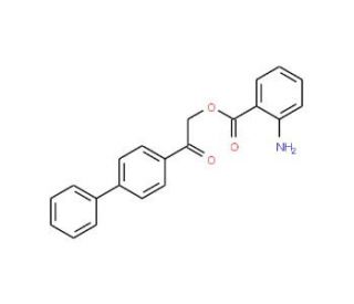2-Amino-benzoic acid 2-biphenyl-4-yl-2-oxo-ethyl ester (CAS 130627-14-4) - chemical structure image